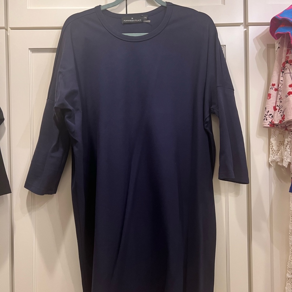 Pomander Place Deep Blue Long Sleeve Dress
